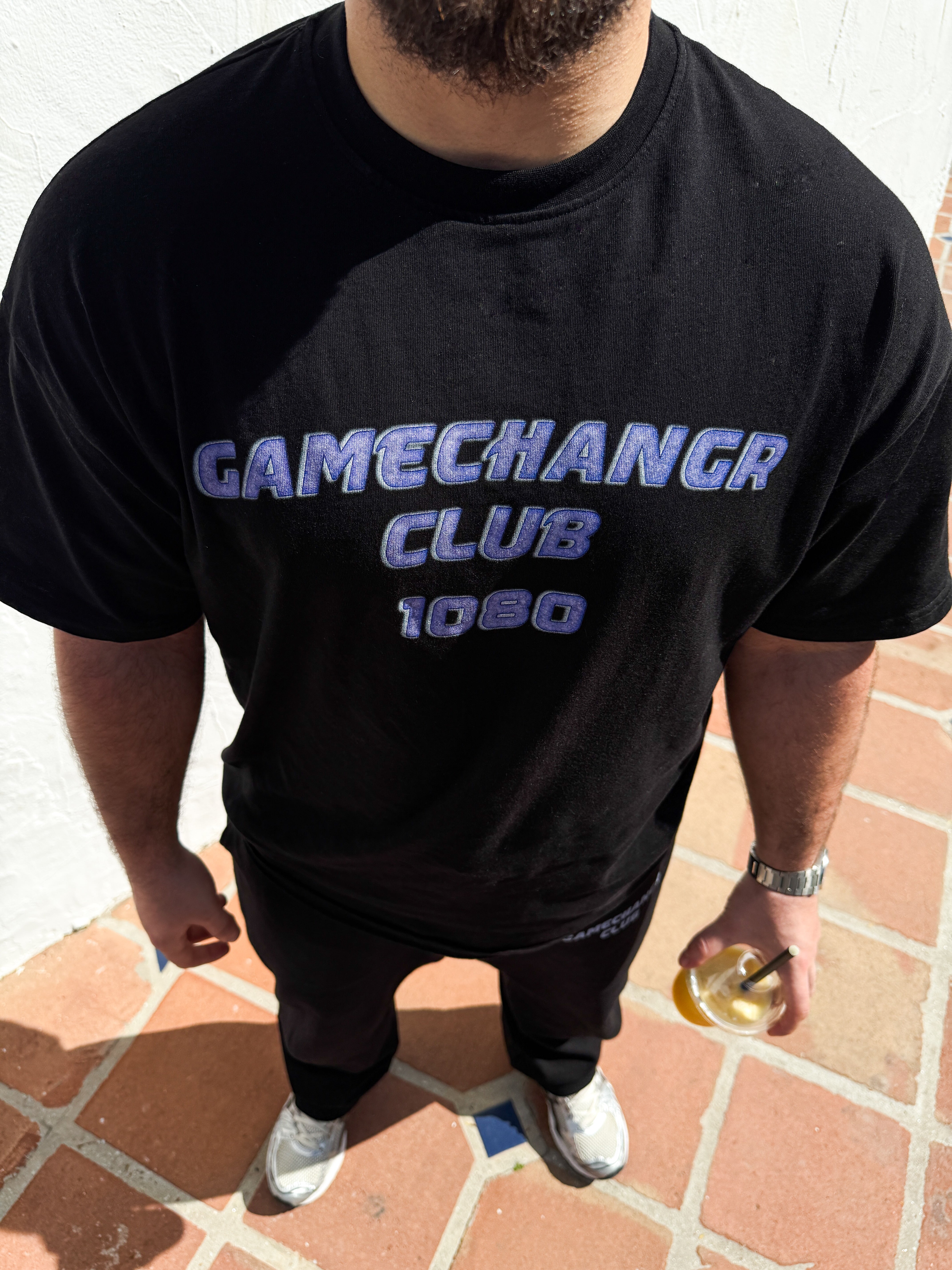 GAMECHANGR CLUB  - Diamant Purple Black Oversized T-Shirt