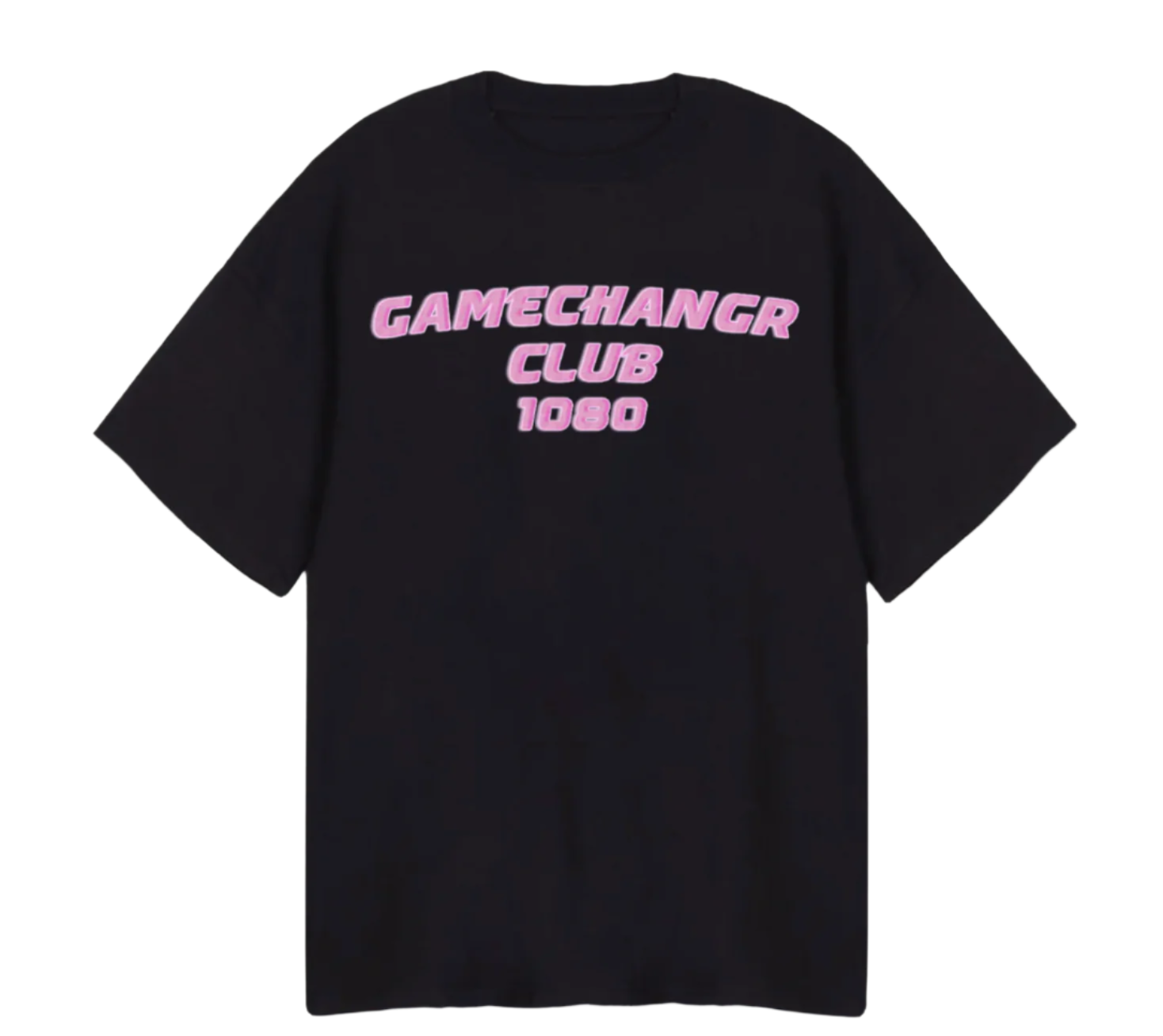 GAMECHANGR CLUB  - Baby Pink Black Oversized T-Shirt